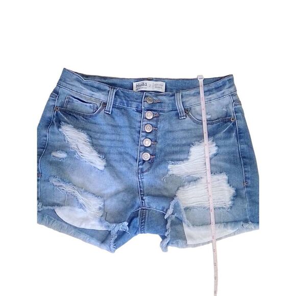 Mudd FLX Stretch High Rise Shorties Size 7 - Picture 2 of 5